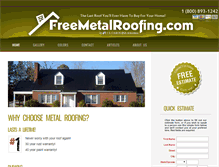 Tablet Screenshot of freemetalroofing.com